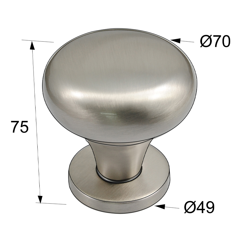 DOOR KNOB / MAT NICKEL